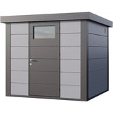 Abri en acier galvanisé gris clair 5,7m² Eleganto 2424 Telluria Ma boutique